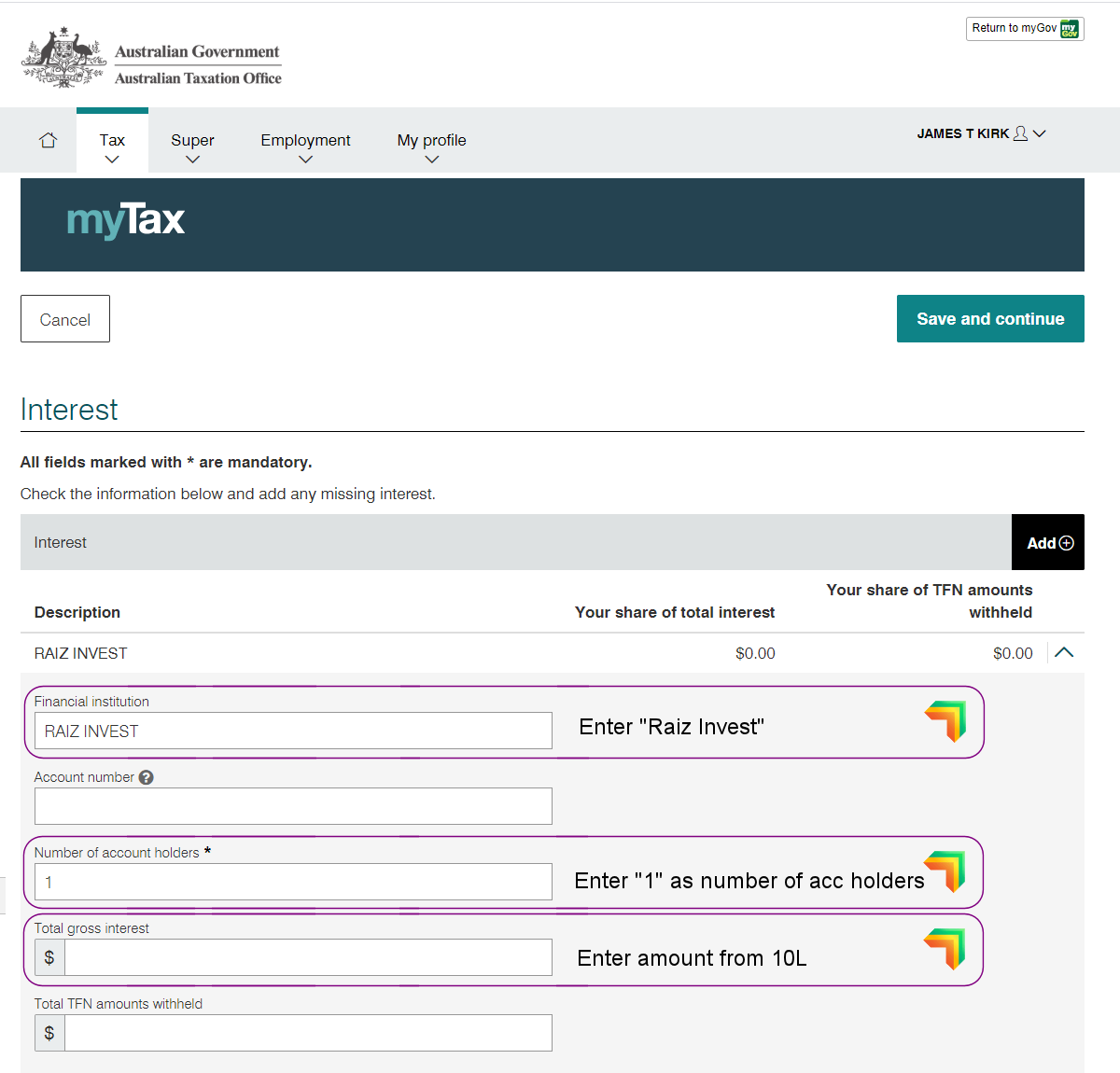 online tax return in Australia